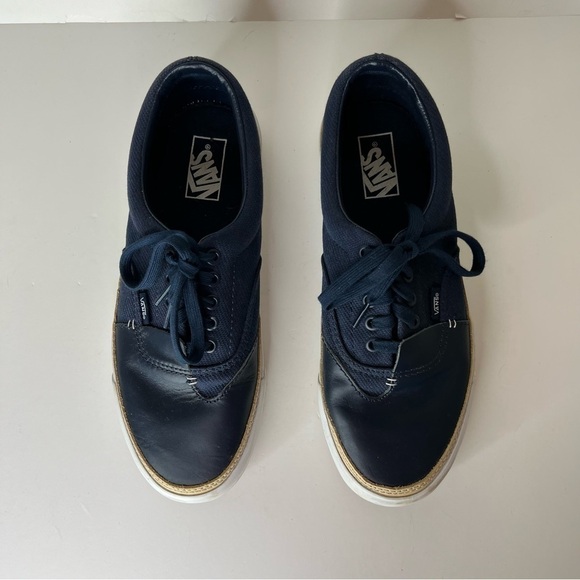 VANS Era Overply Vamp Dress Blue Sneakers Mens 10 - Picture 4 of 10
